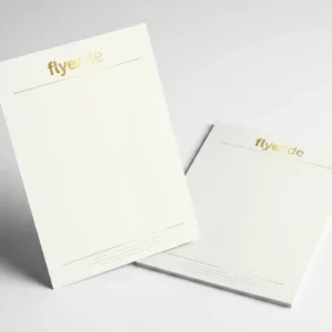 Briefpapier mit Veredelung