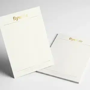 Briefpapier mit Veredelung